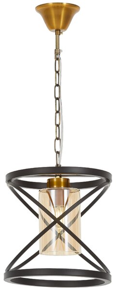 LAMPA WISZĄCA LOFT CZARNO-MOSIĘŻNA MOZA W1