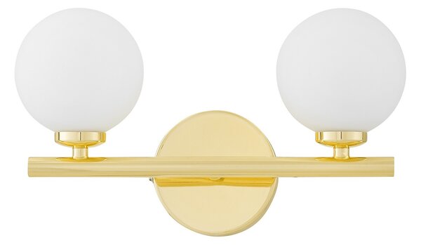 KINKIET LAMPA ŚCIENNA NOWOCZESNA KLASYCZNA ZŁOTA BIAŁE KULE MARSIADA 2