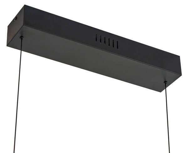 Lampa wisząca Lucande Lucande, możliwość ściemniania, czarny, salon / jadalnia, aluminium, nowoczesny