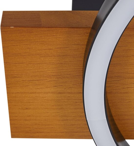 Lampa sufitowa LED Galad Lindby, możliwość ściemniania, jasne drewno, salon / jadalnia, drewno, nowoczesny