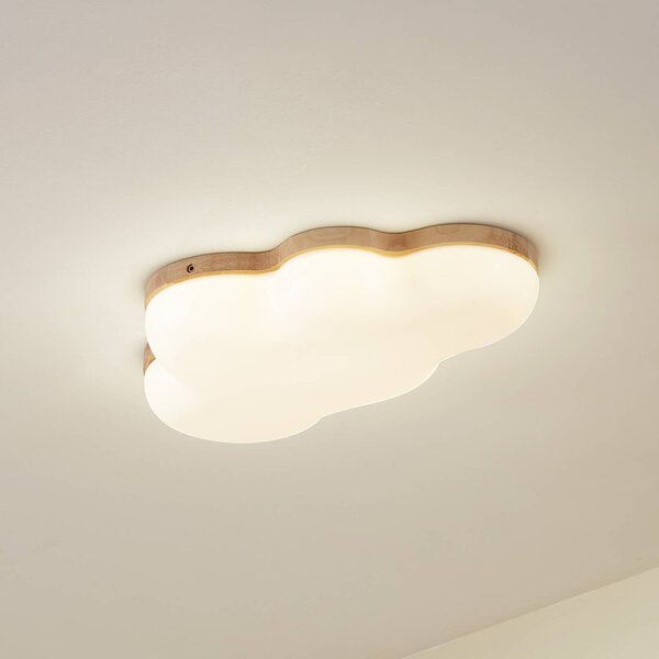 Lampa sufitowa LED Pilvi Lindby, biały / opal, salon / jadalnia, tworzywo sztuczne, nowoczesny
