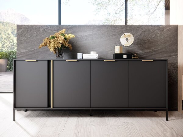 Komoda z drzwiami 203 cm Drino Antracyt