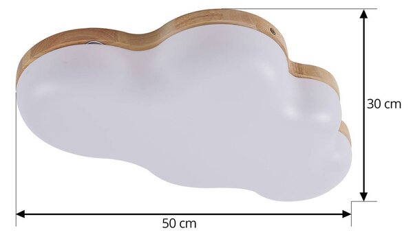 Lampa sufitowa LED Pilvi Lindby, biały / opal, salon / jadalnia, tworzywo sztuczne, nowoczesny