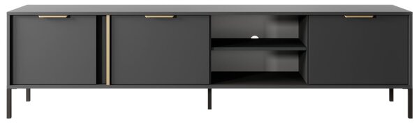 Szafka pod telewizor z drzwiczkami 203 cm Drino Antracyt