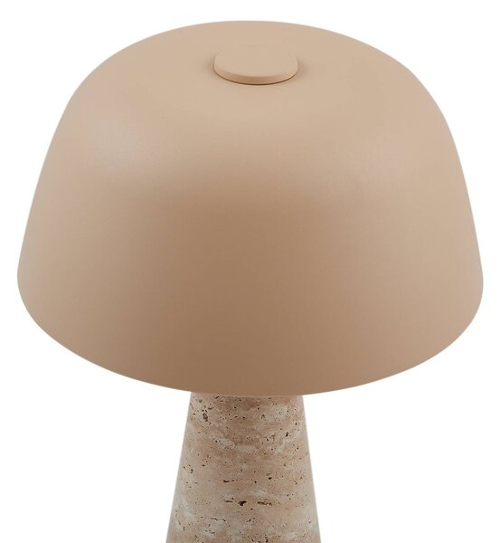 Lampa stołowa Magritt Lindby, kremowy / amber, salon / jadalnia, kamień, nowoczesny