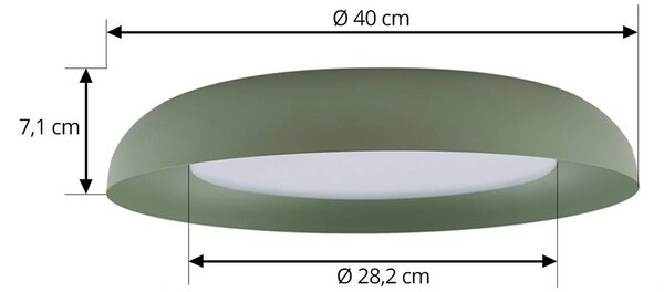 Lampa sufitowa LED Florie Lindby, zielony, salon / jadalnia, tworzywo sztuczne, nowoczesny