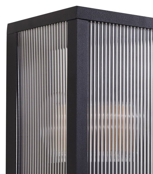 Lampa zewnętrzna z czujnikiem ruchu Peldar Lindby, możliwość ściemniania, czarny, aluminium, nowoczesny