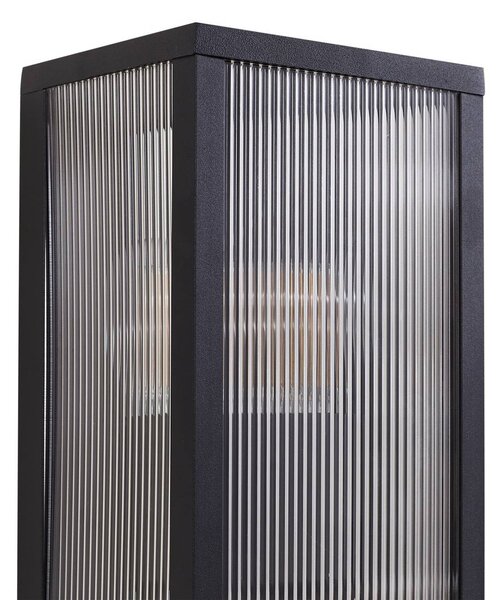 Lampa zewnętrzna z czujnikiem ruchu Peldar Lindby, możliwość ściemniania, czarny, aluminium, nowoczesny