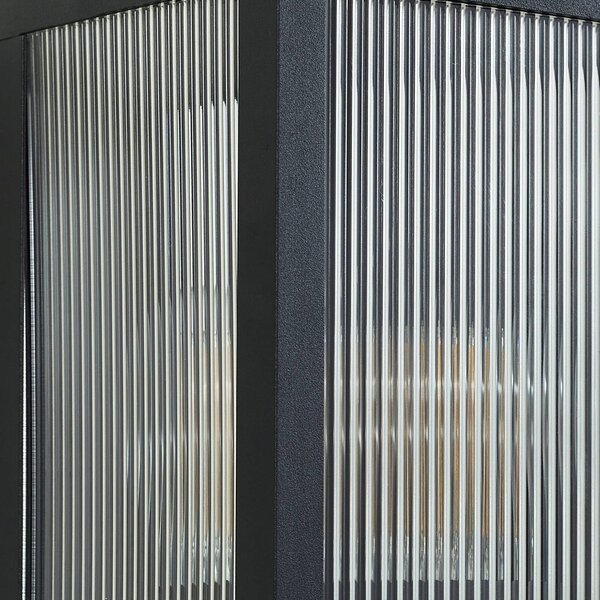 Kinkiet zewnętrzny Peldar Lindby, możliwość ściemniania, czarny, aluminium, nowoczesny