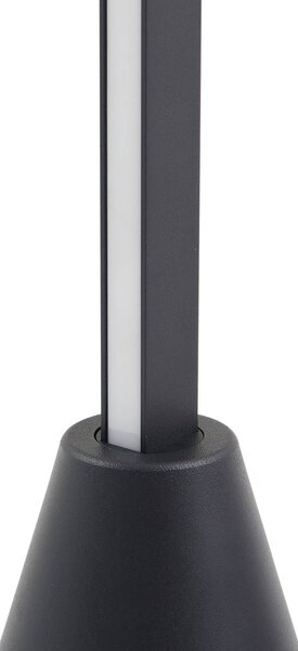 Lampa stojąca LED Linija Lucande, możliwość ściemniania, czarny, salon / jadalnia, aluminium, nowoczesny