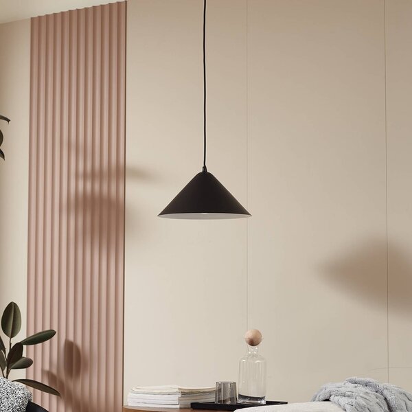 Lampa wisząca Clarine Lindby, możliwość ściemniania, czarny, salon / jadalnia, metal, nowoczesny