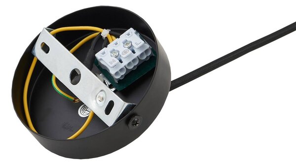 Lampa wisząca Clarine Lindby, możliwość ściemniania, czarny, salon / jadalnia, metal, nowoczesny