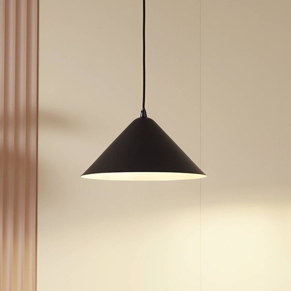 Lampa wisząca Clarine Lindby, możliwość ściemniania, czarny, salon / jadalnia, metal, nowoczesny