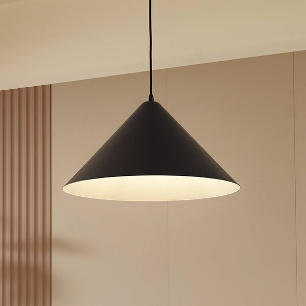 Lampa wisząca Clarine Lindby, możliwość ściemniania, czarny, salon / jadalnia, metal, nowoczesny