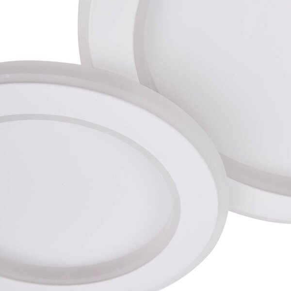 Lampa sufitowa LED Diala Lucande, możliwość ściemniania, biały / opal, salon / jadalnia, tworzywo sztuczne, nowoczesny
