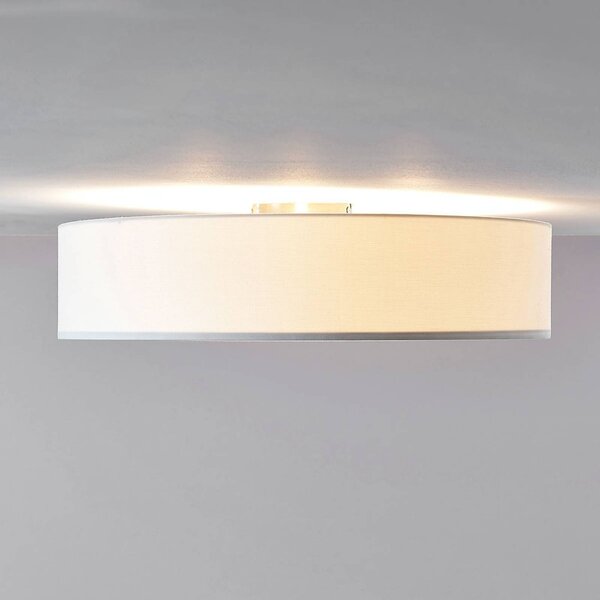 Lampa sufitowa Gordana Lindby, możliwość ściemniania, biały / opal, salon / jadalnia, tkanina / materiał / jedwab, nowoczesny
