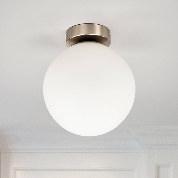 Lampa sufitowa Lennie Lindby, możliwość ściemniania, biały / opal, łazienka, szkło, nowoczesny