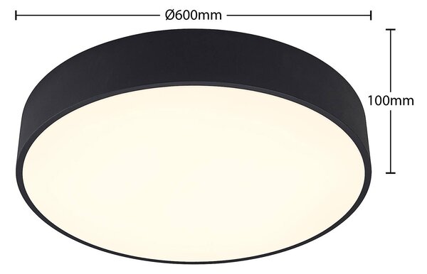 Lampa sufitowa LED Noabelle Arcchio, możliwość ściemniania, czarny, kuchnia, metal, nowoczesny