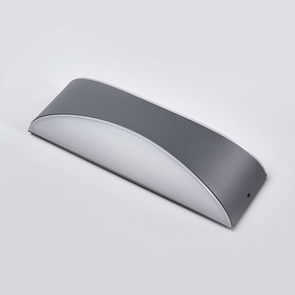 Kinkiet zewnętrzny LED Akira Lucande, czarny, aluminium, nowoczesny