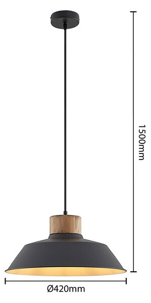 Lampa wisząca Nefeli Lindby, możliwość ściemniania, czarny, salon / jadalnia, metal, vintage