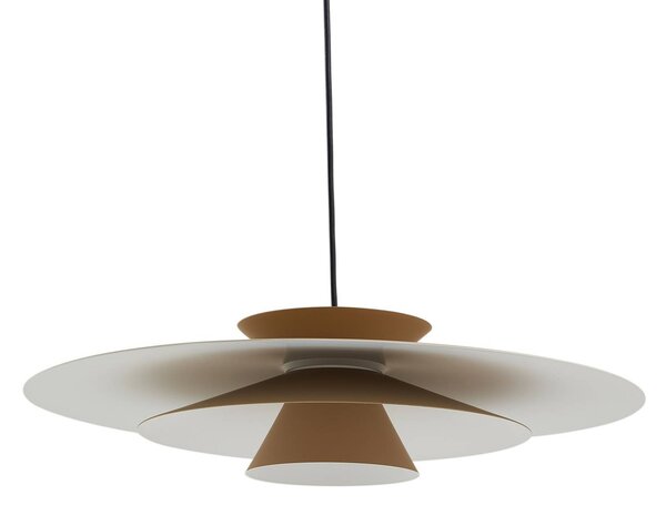 Lampa wisząca Livie Lucande, możliwość ściemniania, kremowy / amber, salon / jadalnia, nowoczesny