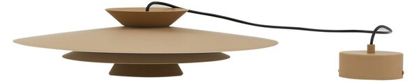 Lampa wisząca Livie Lucande, możliwość ściemniania, kremowy / amber, salon / jadalnia, nowoczesny