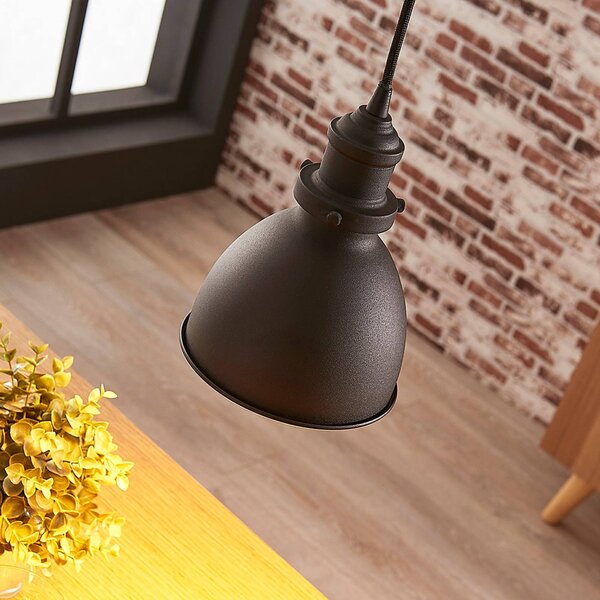 Lampa wisząca Jasminka Lindby, możliwość ściemniania, czarny, kuchnia, metal, nowoczesny