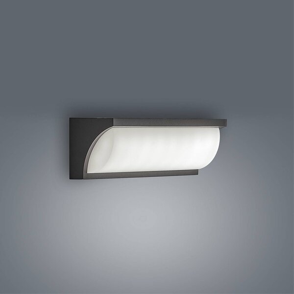Kinkiet zewnętrzny LED Aune Lucande, czarny, aluminium, nowoczesny