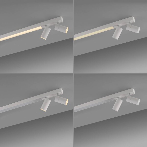 PURE Lampa sufitowa LED Pure Lines, możliwość ściemniania, biały / opal, salon / jadalnia, metal, nowoczesny