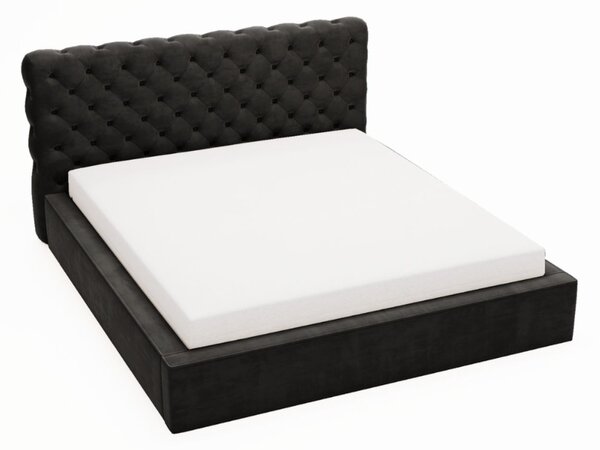 Łóżko tapicerowane z pojemnikiem i stelażem 120x200 Apollo Czarne