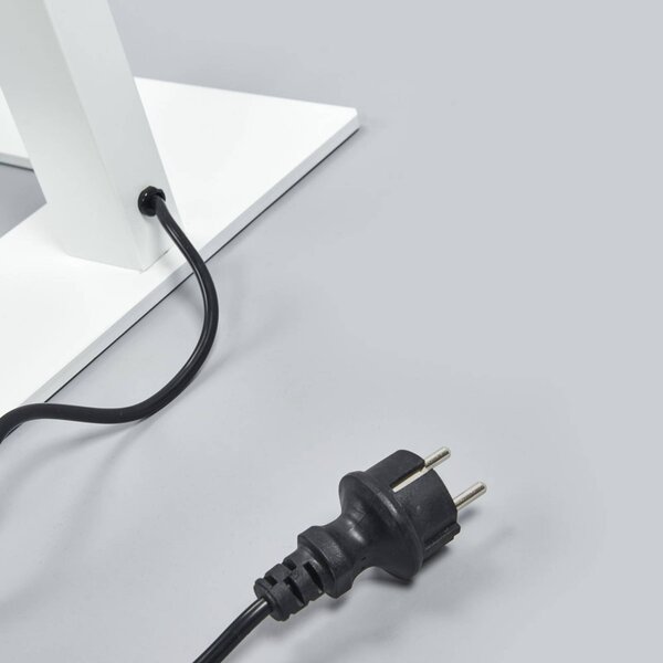 Lampa stojąca Logan Basic Arcchio, możliwość ściemniania, biały / opal, biuro, aluminium, nowoczesny