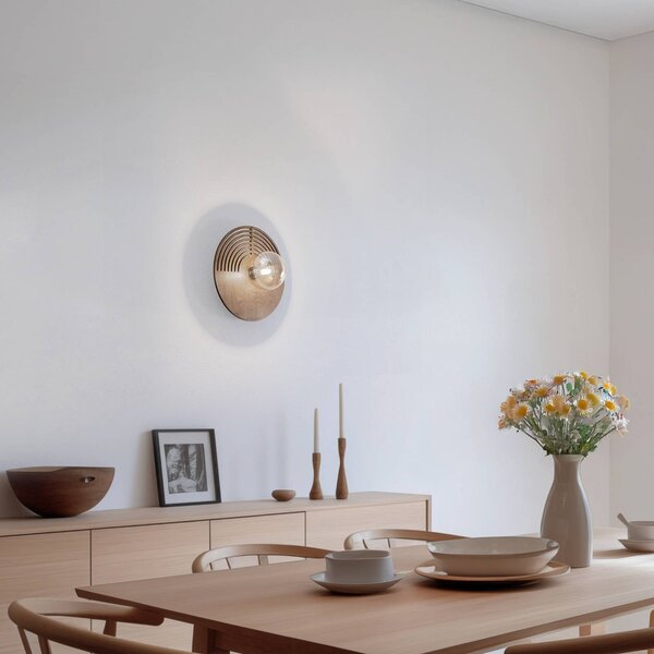 Kinkiet Lunar TK Lighting, możliwość ściemniania, jasne drewno, salon / jadalnia, drewno, nowoczesny