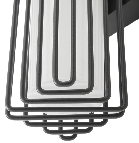 Kinkiet zewnętrzny Chandan Lucande, możliwość ściemniania, czarny, aluminium, nowoczesny