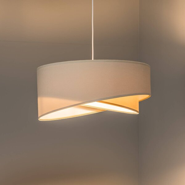 Lampa wisząca Vivien Maco Design, możliwość ściemniania, kremowy / amber, salon / jadalnia, tkanina / materiał / jedwab, nowoczesny