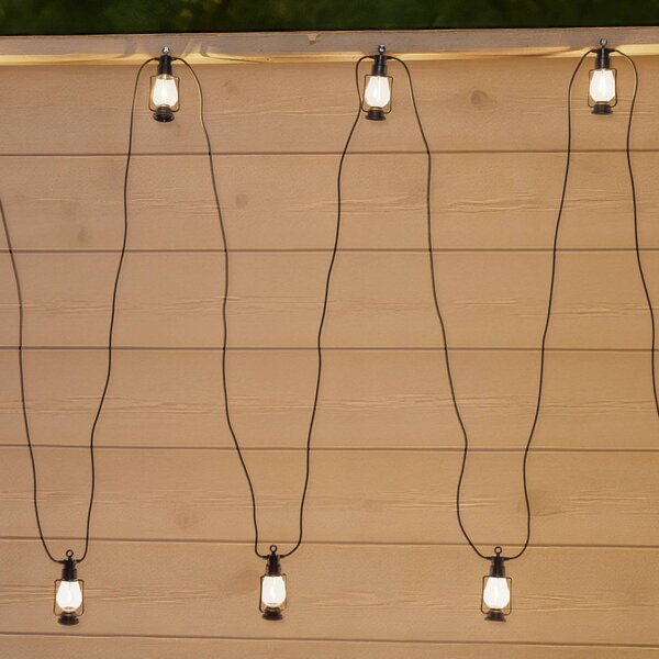 Łańcuch świetlny LED Garlands, długość 1000 cm, czarny, 10-punktowa. Garlands Lamkur, czarny, tworzywo sztuczne