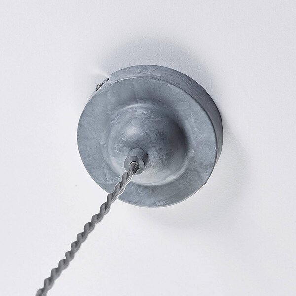 Lampa wisząca Louisanne Lindby, możliwość ściemniania, aluminiowy / szary / cynkowy, kuchnia, metal, industrialny