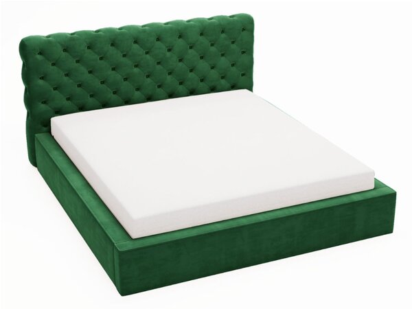 Łóżko tapicerowane z pojemnikiem i stelażem 120x200 Apollo Zielone