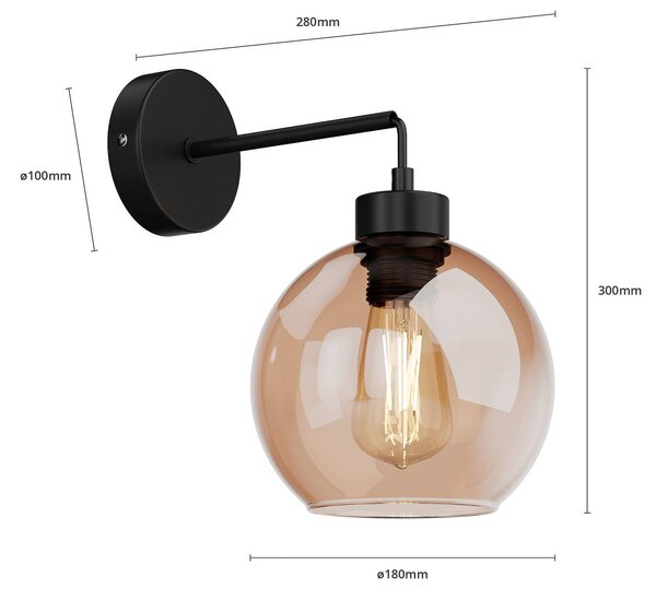 Kinkiet Cubus TK Lighting, możliwość ściemniania, przezroczysty / transparentny, salon / jadalnia, szkło, nowoczesny
