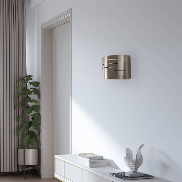 Kinkiet Oisin Opviq, możliwość ściemniania, mosiężny / złoty, salon / jadalnia, metal