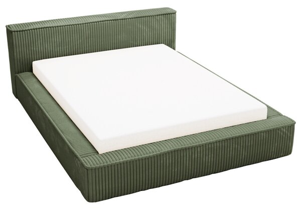 Łóżko tapicerowane z pojemnikiem i stelażem 120x200 Lago Zielone