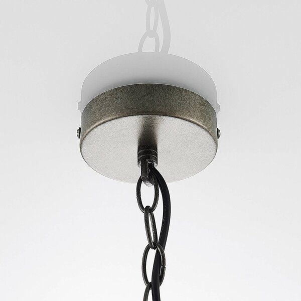 Lampa wisząca Holgar Lindby, możliwość ściemniania, zielony, salon / jadalnia, metal, industrialny