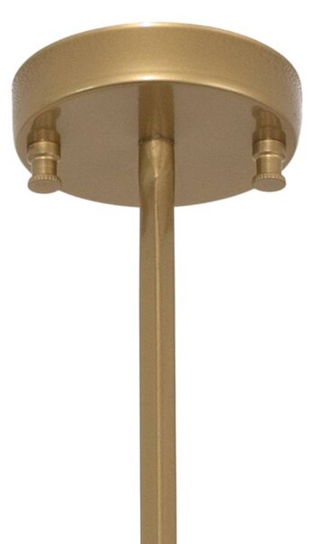 Lampa wisząca szklana Dolunay Opviq, możliwość ściemniania, mosiężny / złoty, salon / jadalnia, metal, nowoczesny
