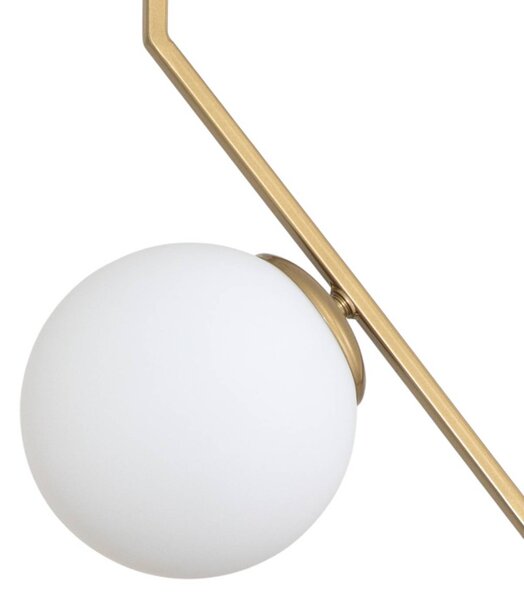 Lampa wisząca szklana Dolunay Opviq, możliwość ściemniania, mosiężny / złoty, salon / jadalnia, metal, nowoczesny