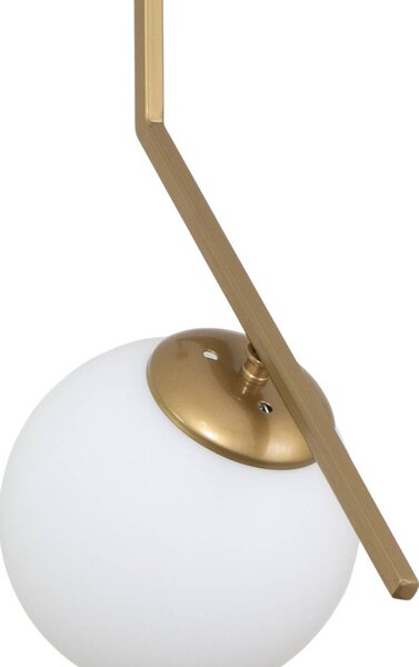 Lampa wisząca szklana Dolunay Opviq, możliwość ściemniania, mosiężny / złoty, salon / jadalnia, metal, nowoczesny