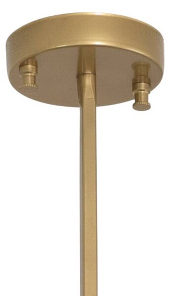 Lampa wisząca szklana Dolunay Opviq, możliwość ściemniania, mosiężny / złoty, salon / jadalnia, metal, nowoczesny