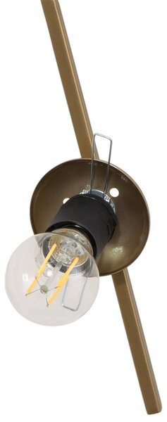 Lampa wisząca szklana Dolunay Opviq, możliwość ściemniania, mosiężny / złoty, salon / jadalnia, metal, nowoczesny