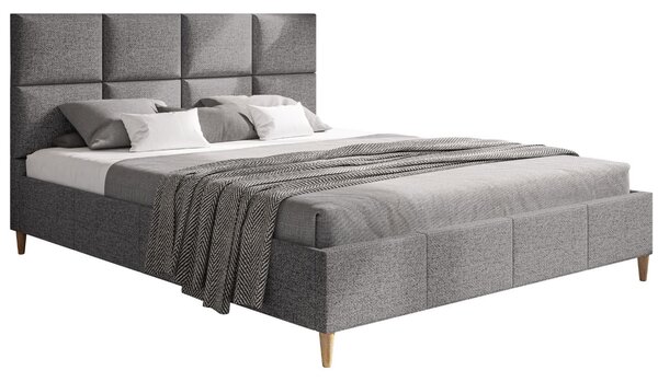 Łóżko tapicerowane ze stelażem 120x200 Luxe szary