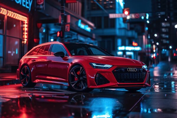 Obraz czerwone Audi - RS6 Legacy Edition