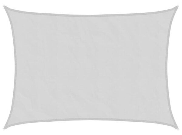 Żagiel przeciwsłoneczny, jasnoszary, 8x6 m, 100% poliester
