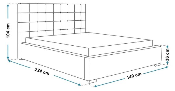 Łóżko tapicerowane z pojemnikiem i stelażem 120x200 Terra Różowe